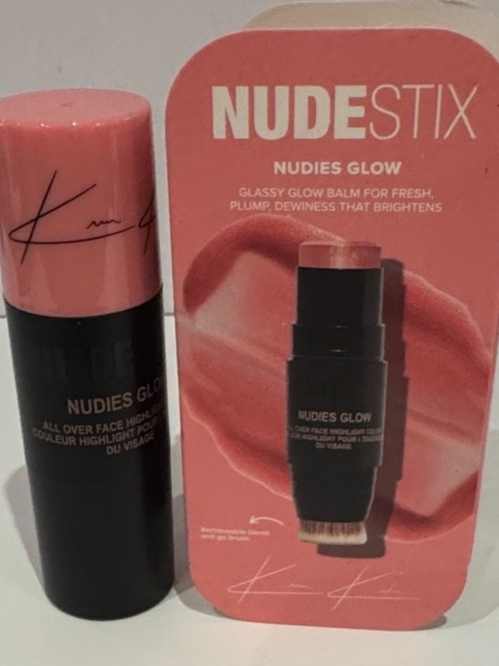 NUDESTIX Nudies Glow All-Over Highlighter Balm in I DEW (Soft Pink Shimmer ) NEW